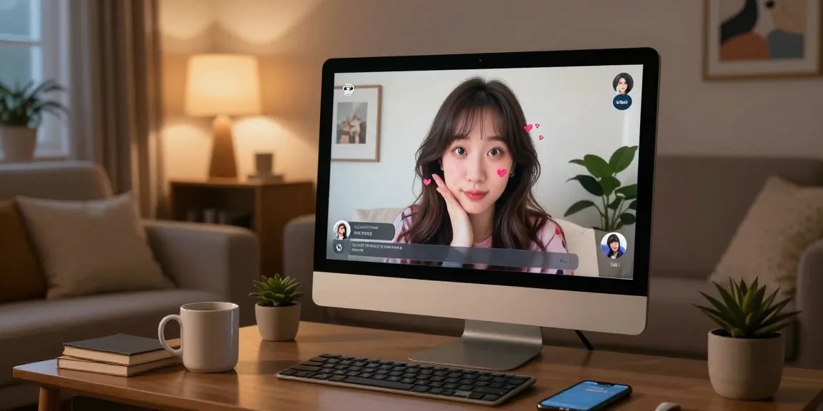 Engaging with an AI girlfriend in a cozy setting with realistic visuals representing the ai nsfw experience.
