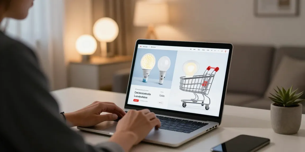 Banda led in an online shopping layout, showcasing best deals and product reviews on an e-commerce platform.