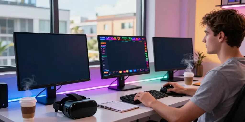 Engaging online gaming experience at https://net88.broker/ with vibrant graphics and focused player.