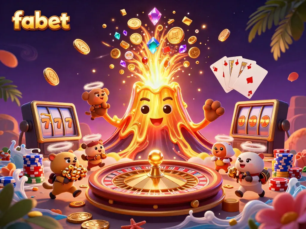 Spin and win with fabet’s exciting golden volcano jackpot, showcasing a thrilling gaming experience.