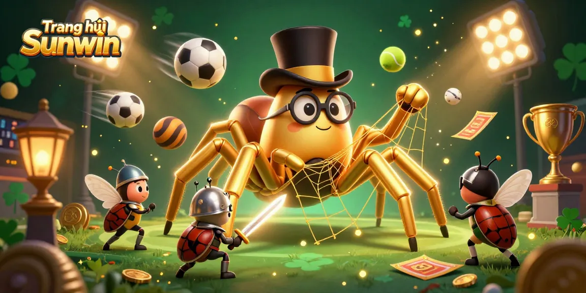 Engage in thrilling gameplay on Trang chủ Sunwin, where a golden tarantula weaves excitement in a vibrant casino.
